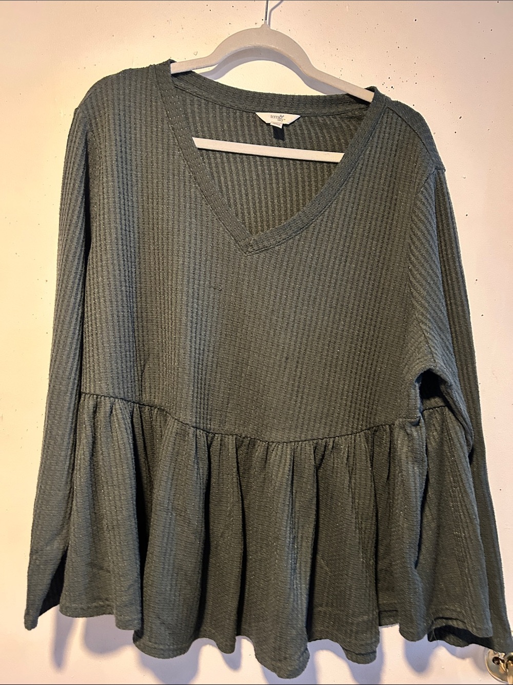 Green Waffle Top